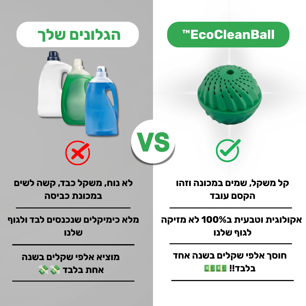™EcoCleanBall - כדור הכביסה האקולוגי